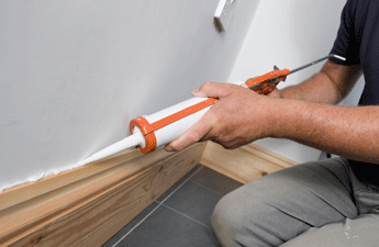 Caulking on baseboards